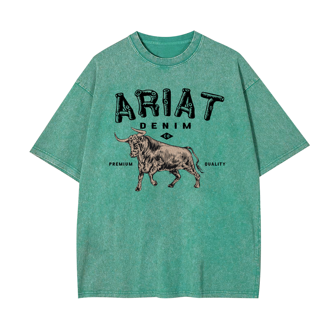 Ariat Denim Cowboy Garment-dye Tees