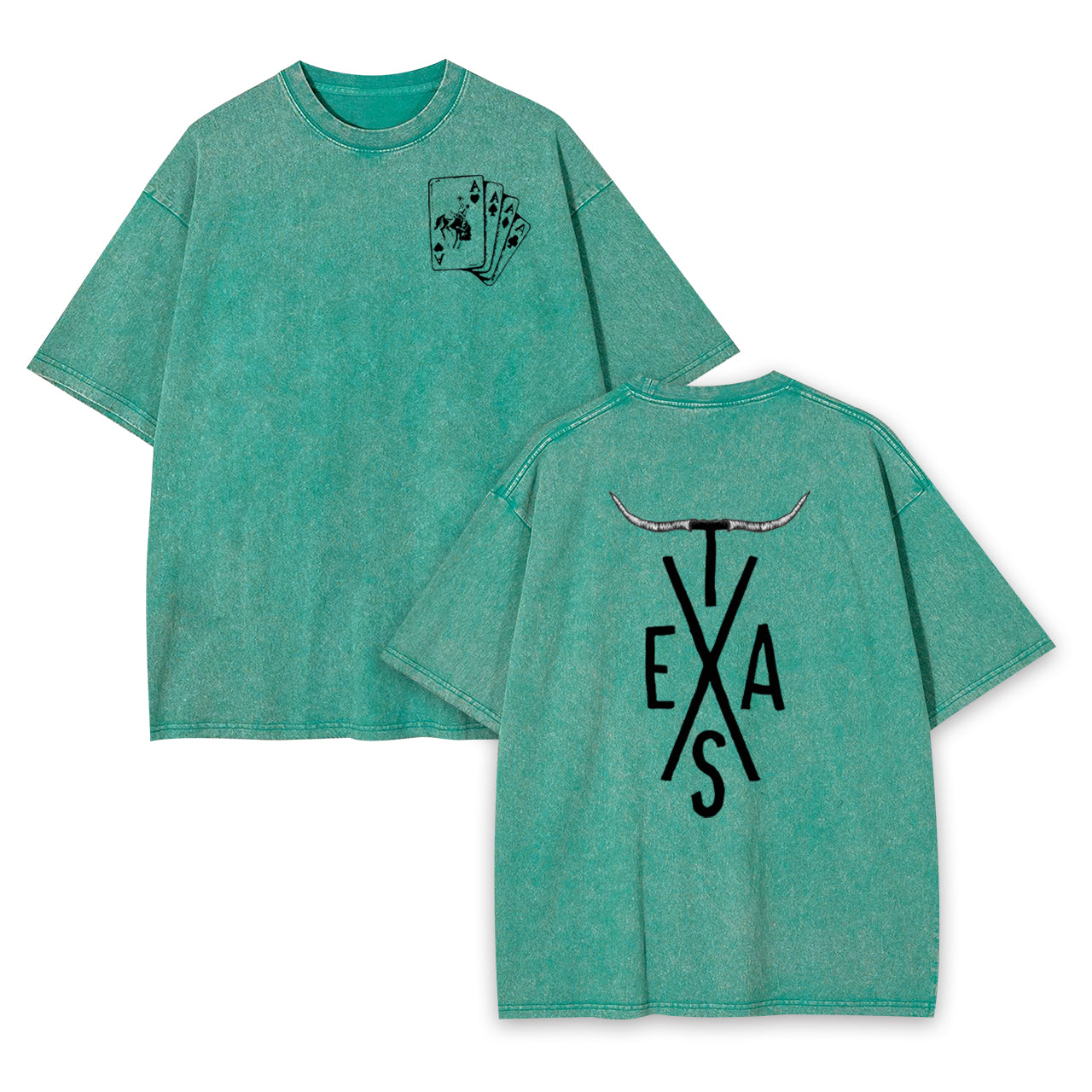 Original Texas Cow Bull Garment-dye Tees