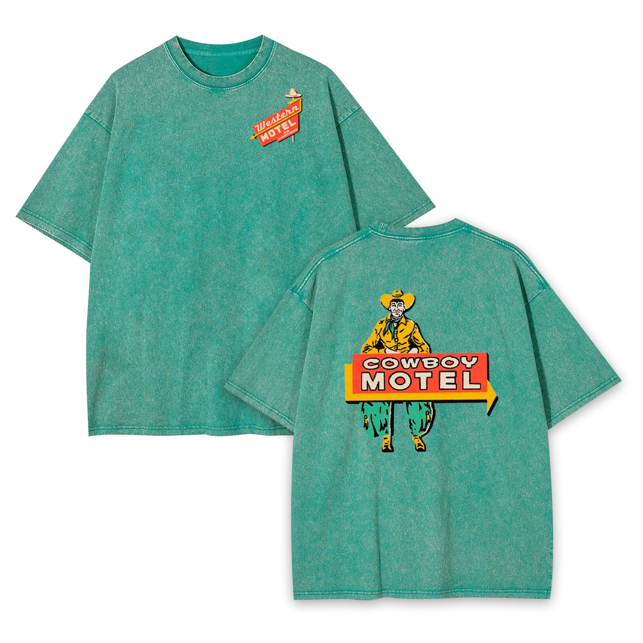 Cowboy Western Motel Garment-dye Tees