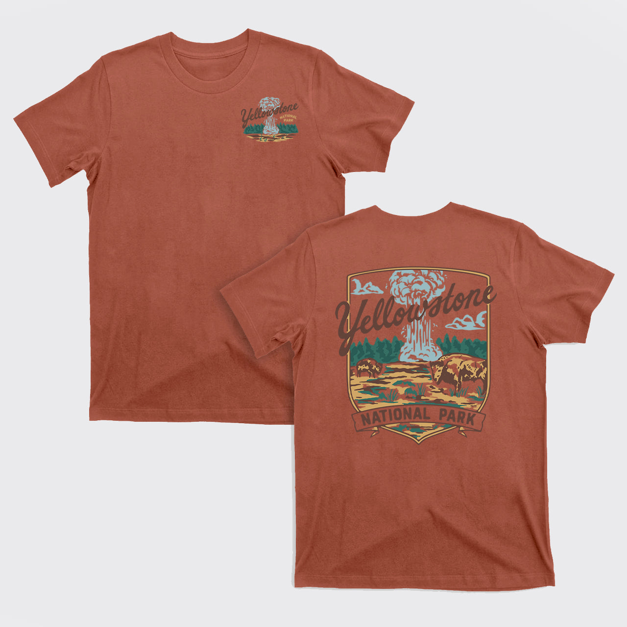 Yellowstone Vintage Illustration T-Shirts