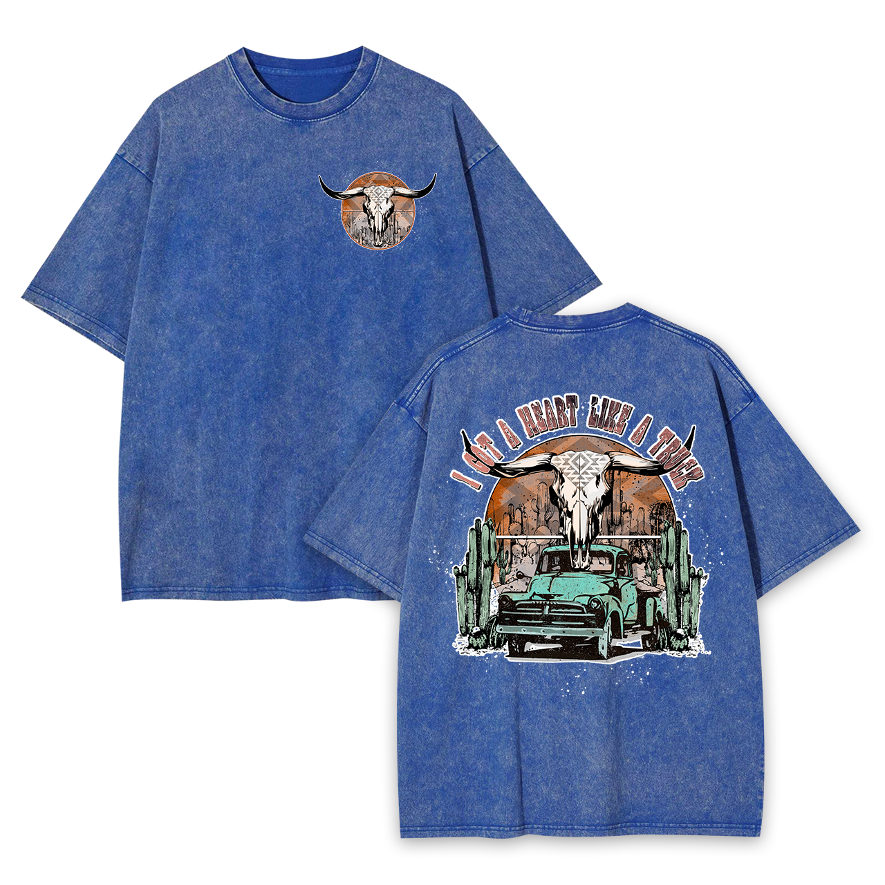 Heart Like A Truck Cowboy Garment-dye Tees