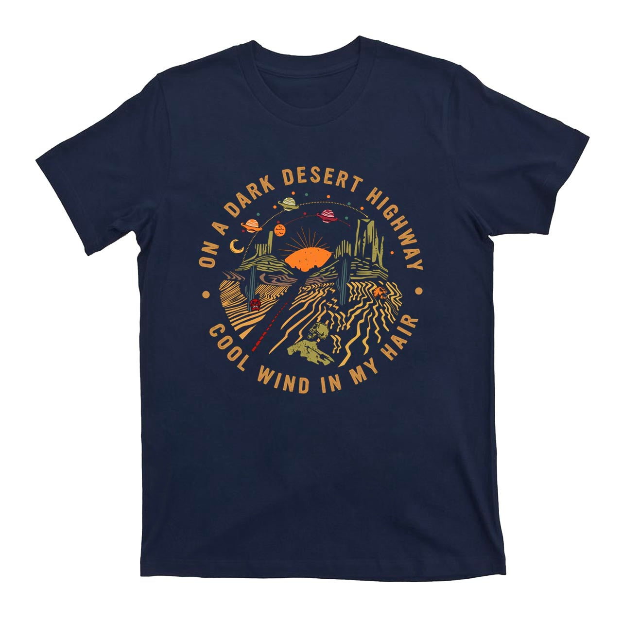 On A Dark Desert Highway Cowboy T-Shirts