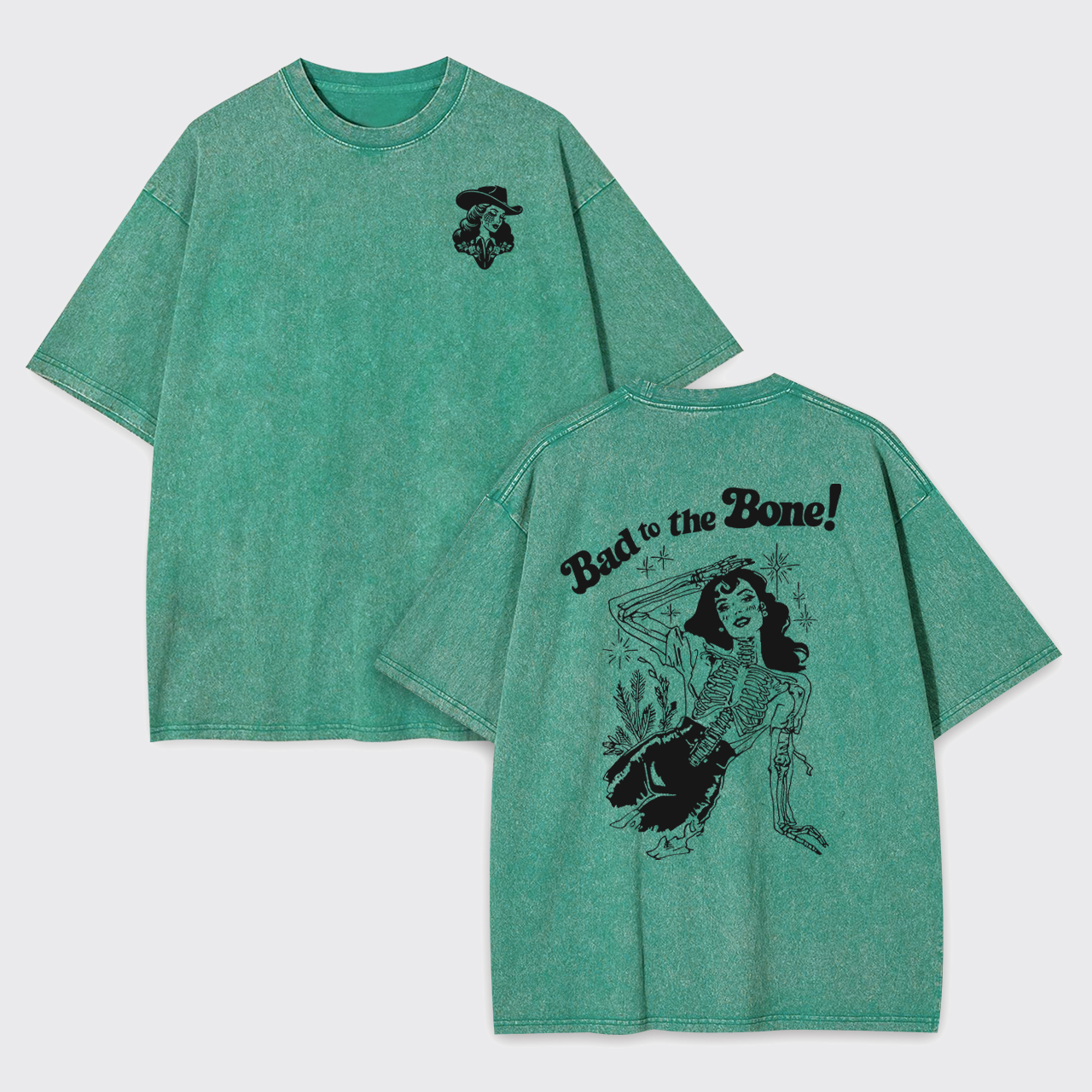 Bad to the Bone Cowgirl Garment-dye Tees