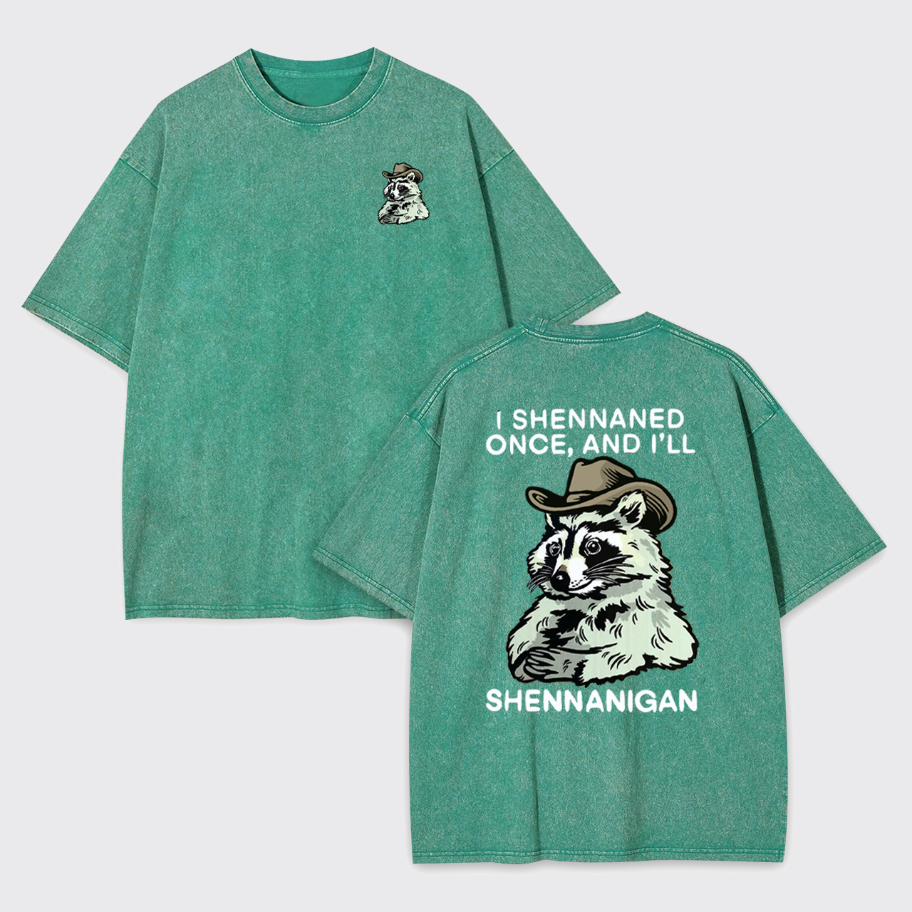 Shenanigan Trash Raccoon Sarcastic Garment-dye Tees