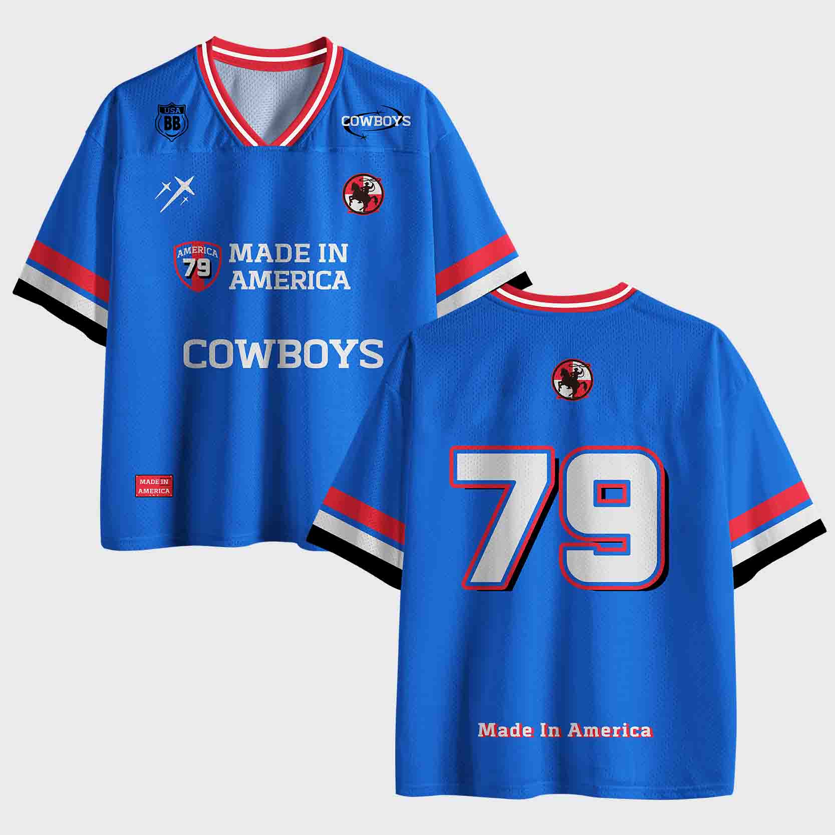 Personalized Cowboys Made In America Mesh Jersey