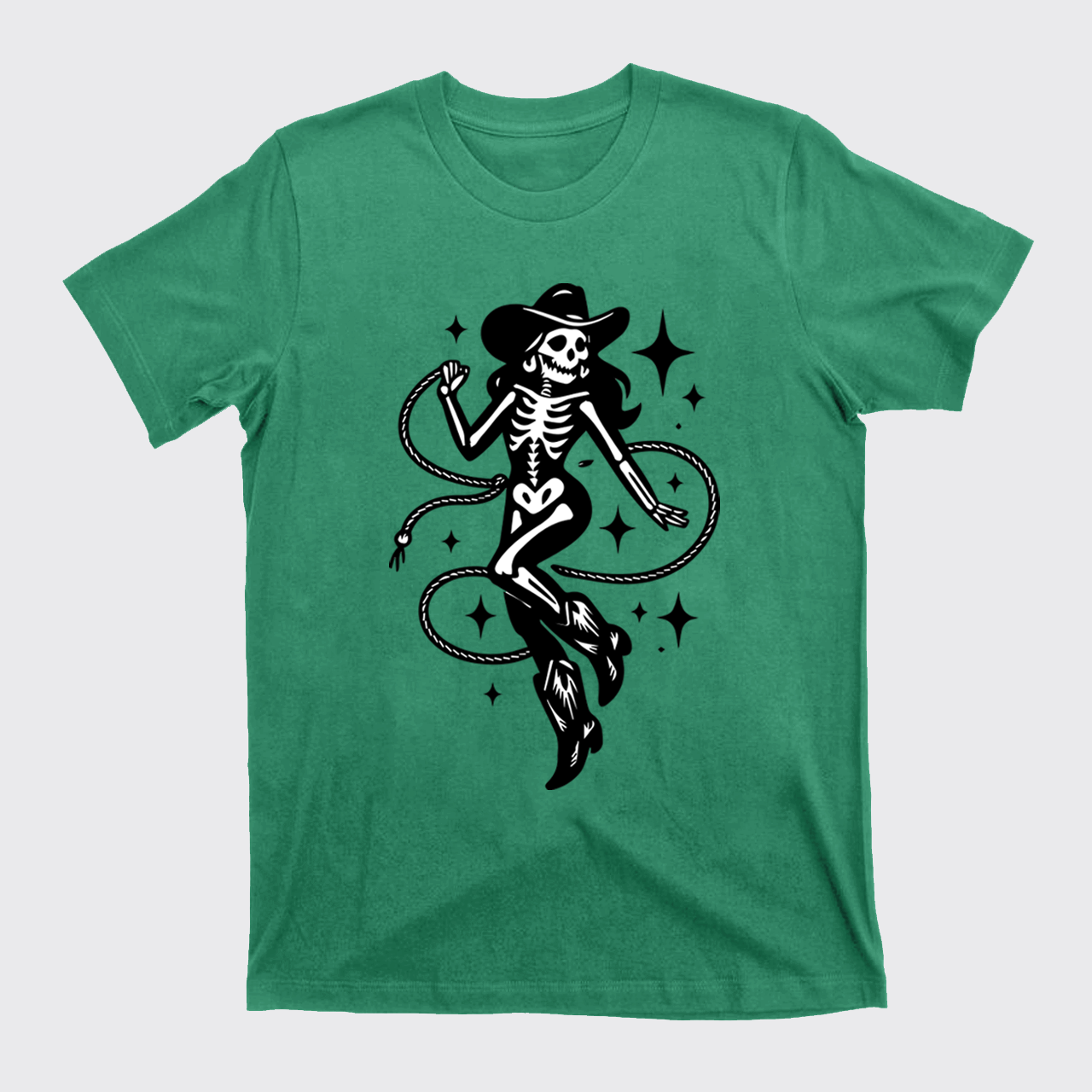 Halloween Skeleton Cowgirl T-Shirts