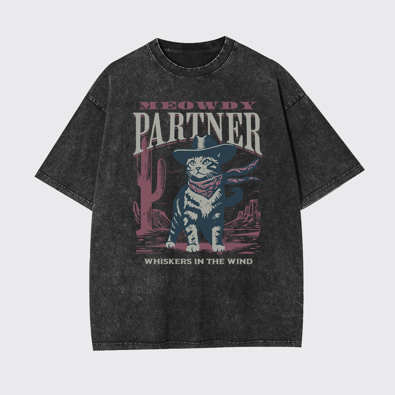 Meowdy Partner Cowboy Cat Garment-dye Tees