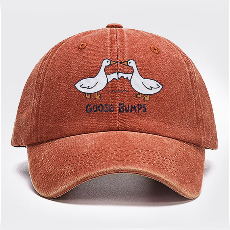 Goose Bump Embroidery Washed Hat