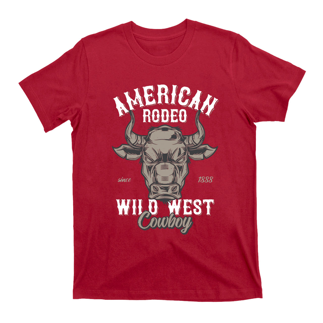 Men's Vintage Rodeo Cowboy Wild West Bull T-shirts