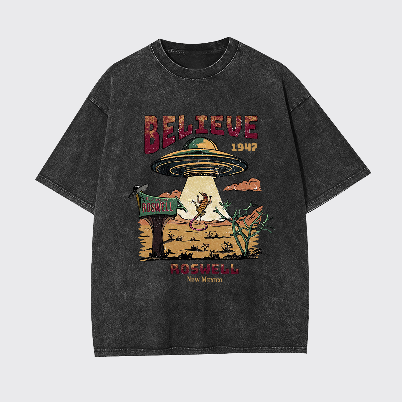 Believe Alien Garment-dye Tees