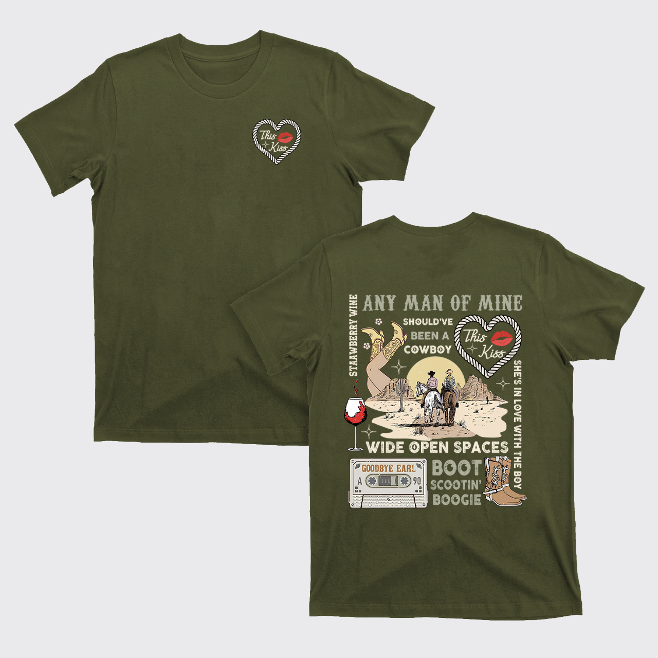 90s Country Music Any Man Of Mine Valentine T-Shirts