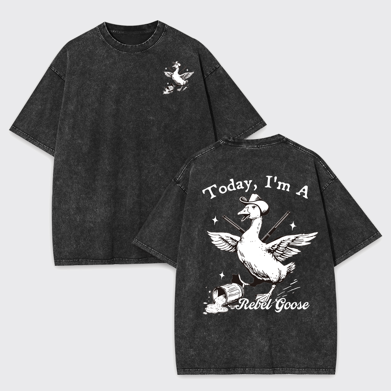 Today I'm A Rebel Cowboy Goose Garment-dye Tees