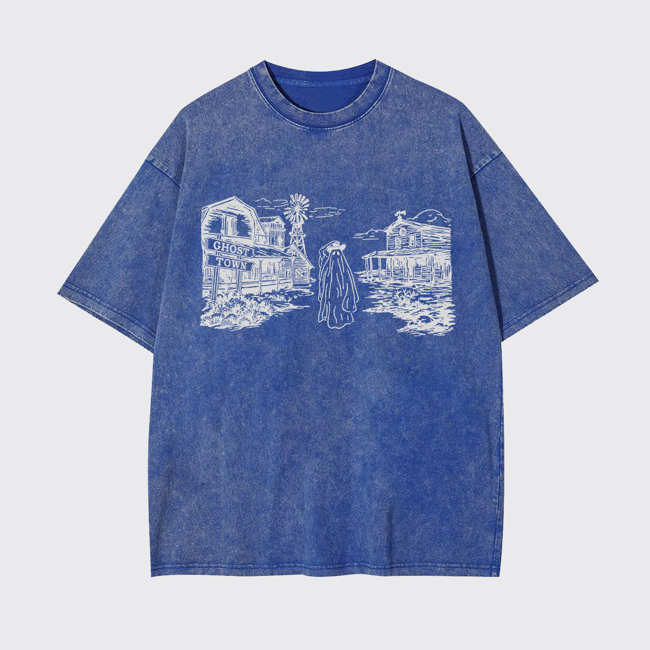 Western Halloween Ghost Town Garment-dye Tees