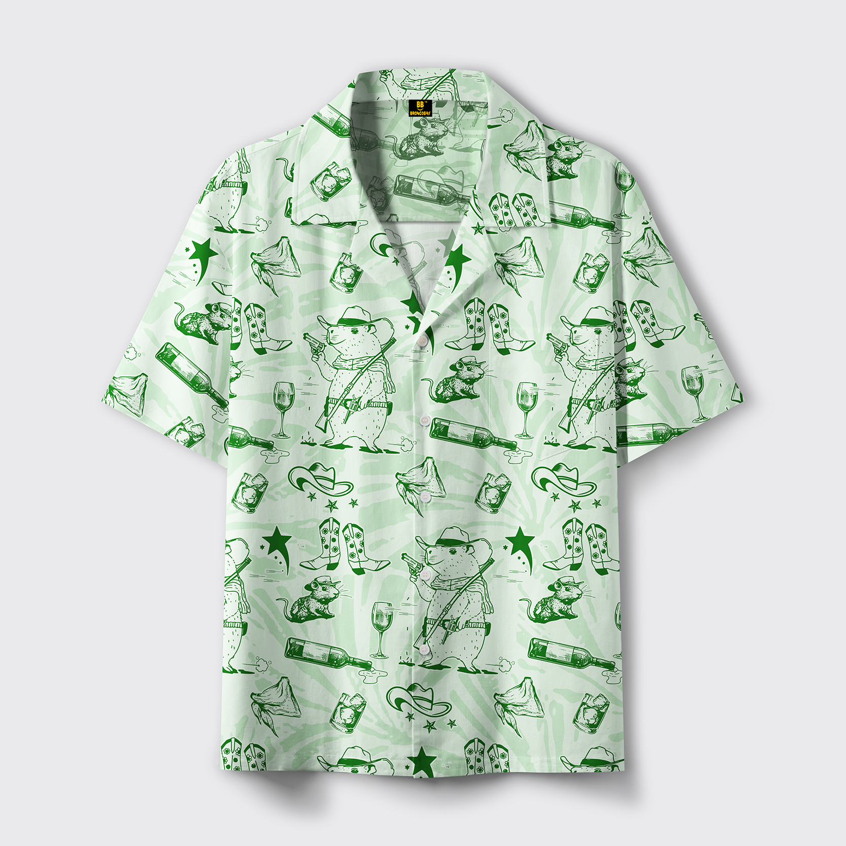 Funny Capybara Print Hawaiian Shirt