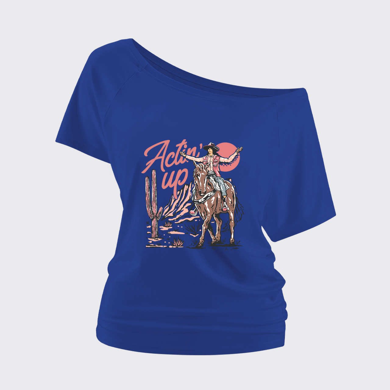 Country Concert Cowgirl Off Shoulder Top