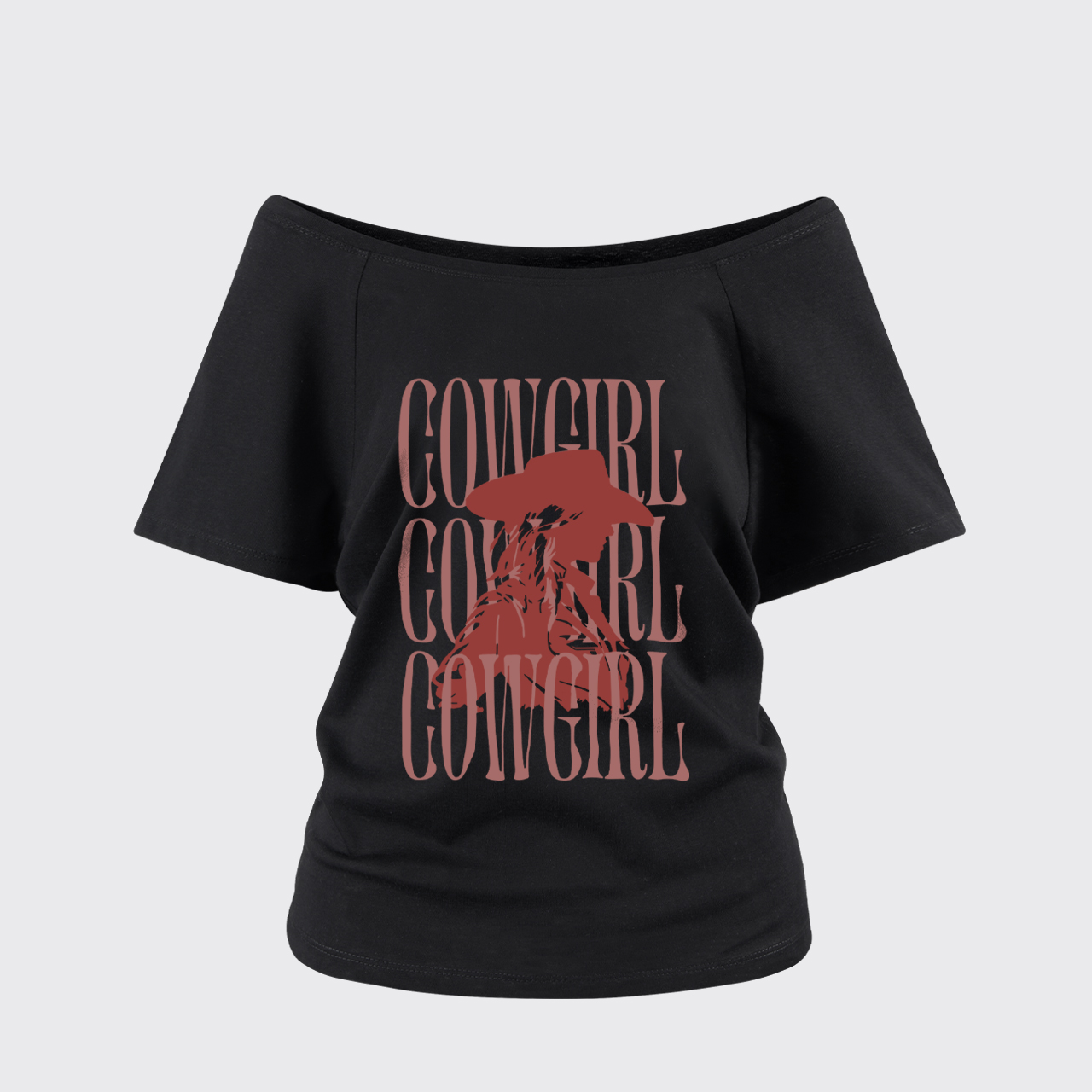 Western Style Cowgirl Off Shoulder Top