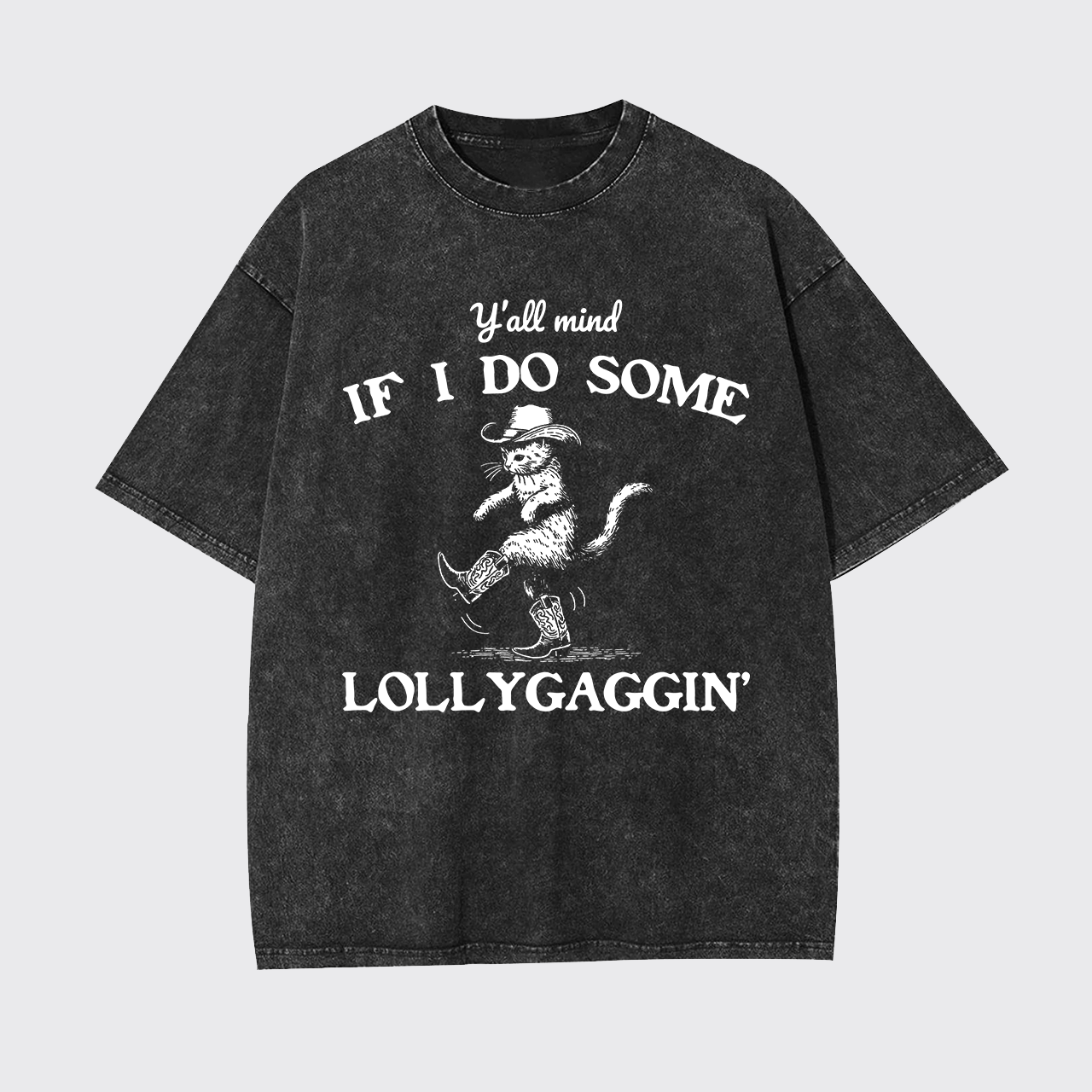 Sneaky Cowboy Cat Garment-dye Tees