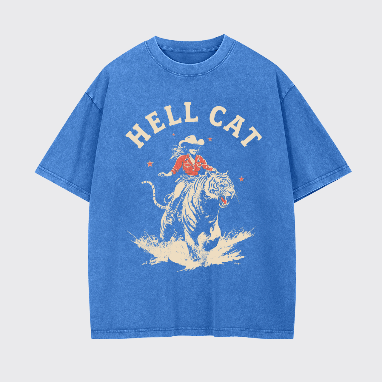 Vintage Cowgirl Hell Cat Garment-dye Tees