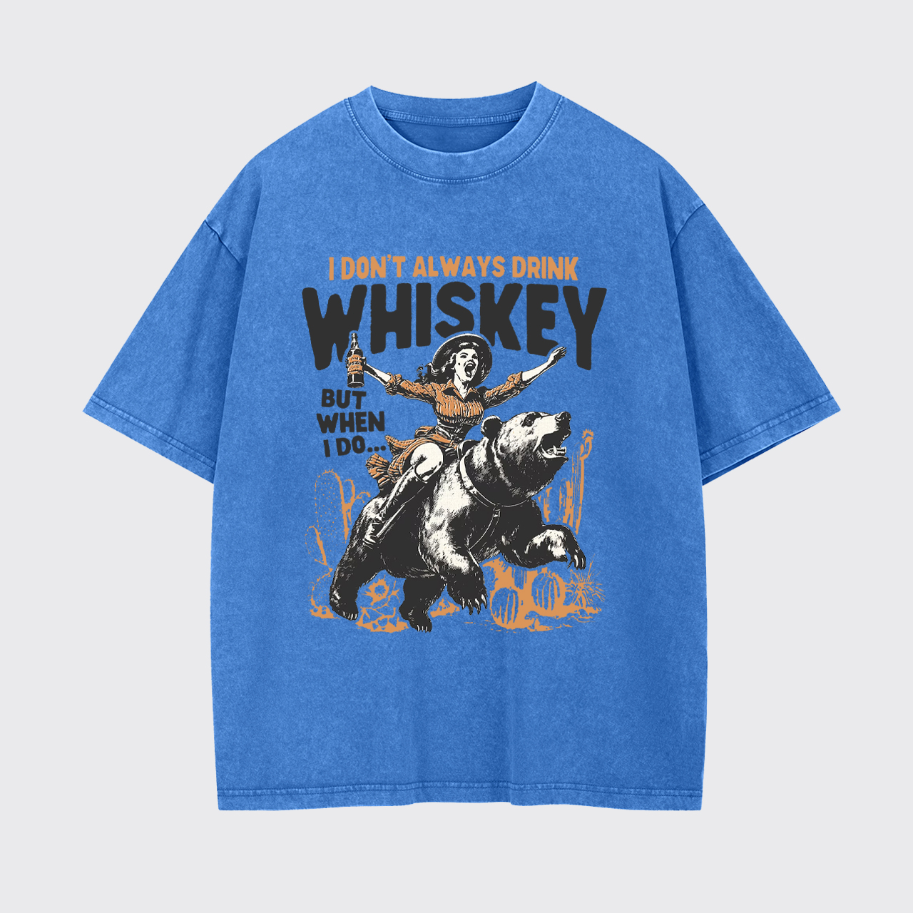 Funny Western Girl Whiskey Garment-dye Tees