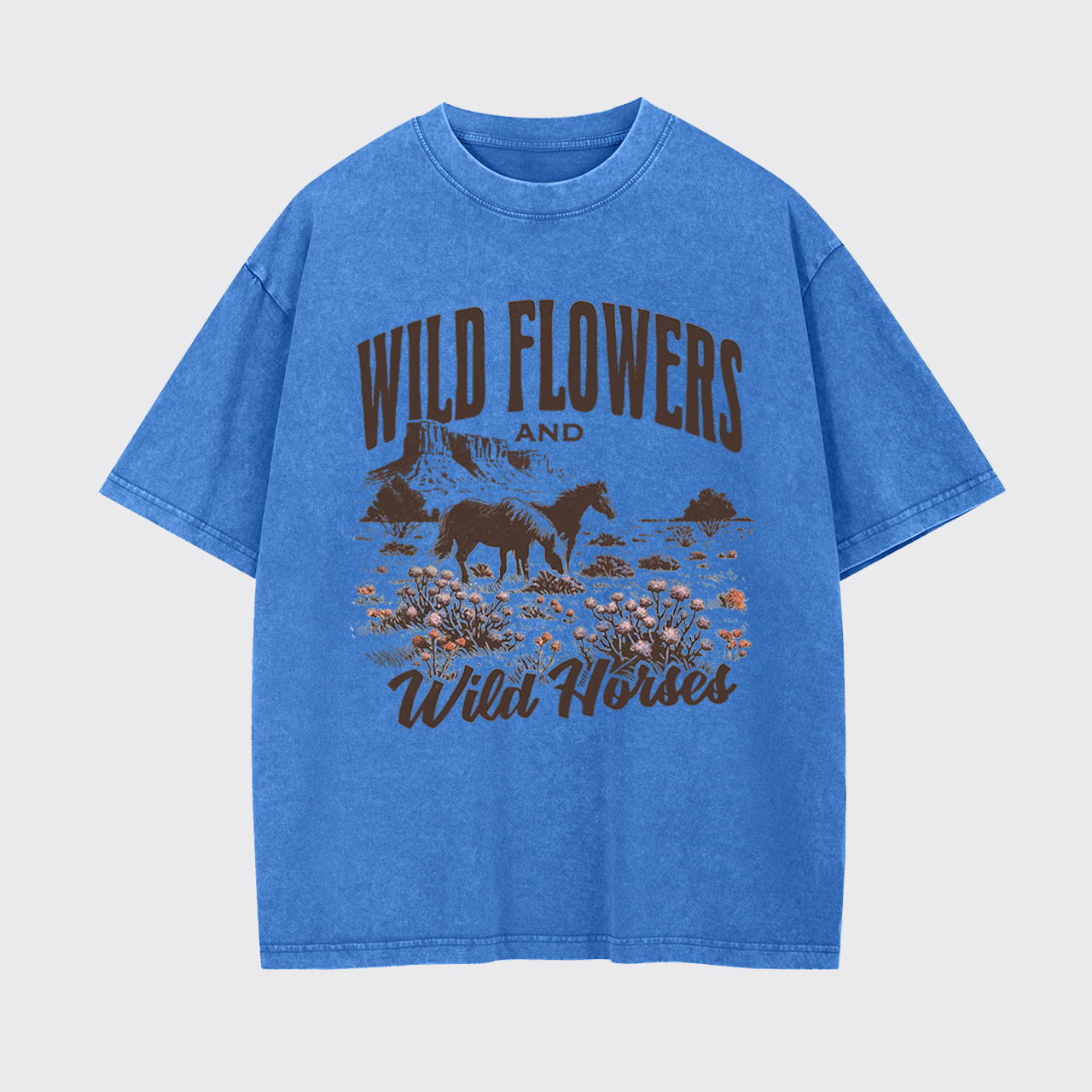 Western Wild Horses Garment-dye Tees