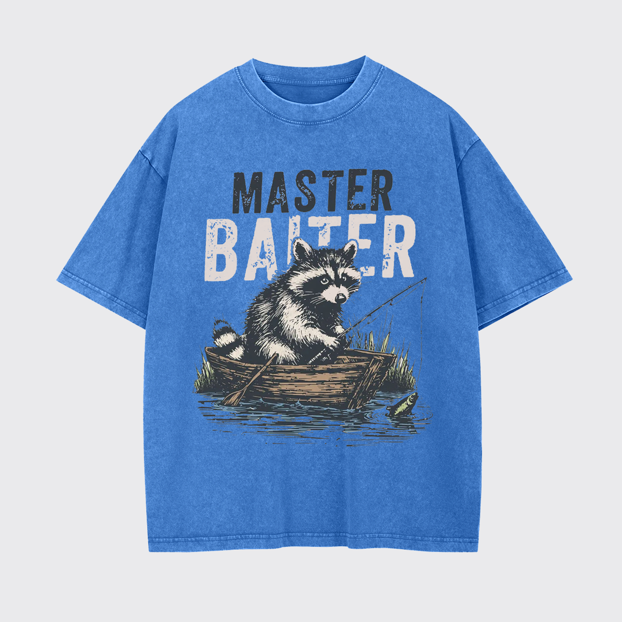 Funny Raccoon Bass Fishing Garment-dye Tees