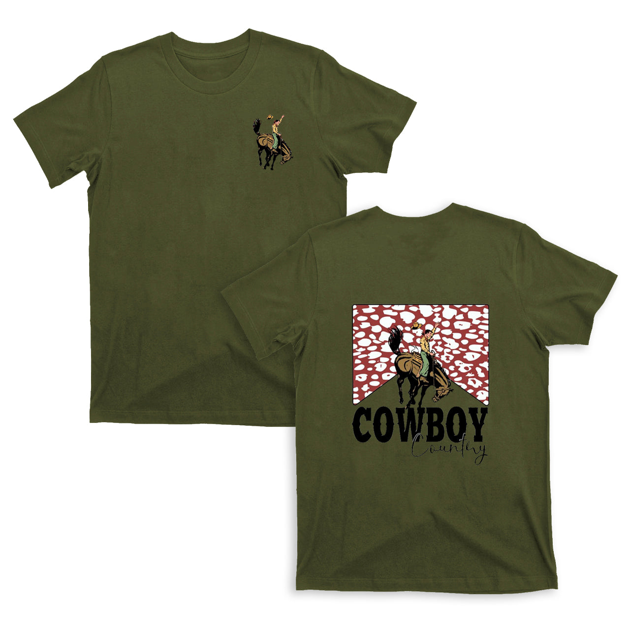 Cowboy Country Leopard Print T-Shirts