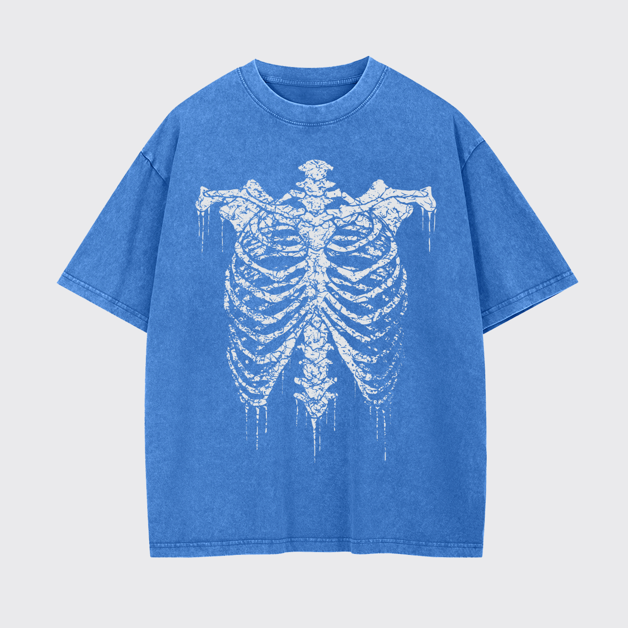 Halloween Retro Horror Skeleton Garment-dye Tees