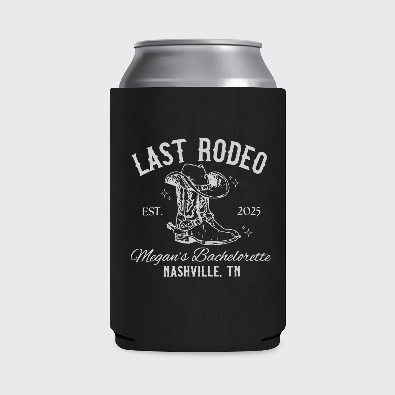 Personalized Last Rodeo Cowgirl Bachelorette Koozie