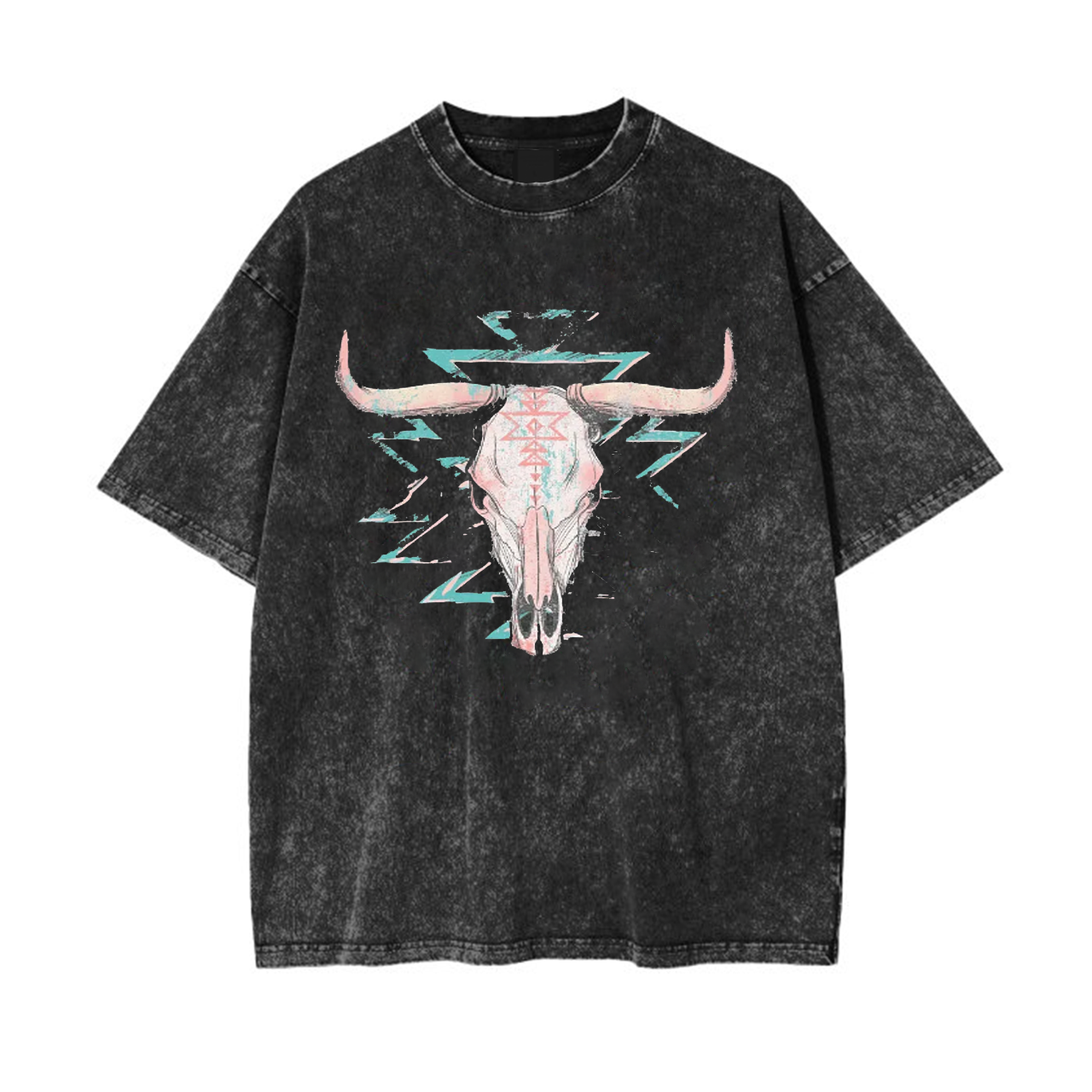 Boho Cow Skull Western Cowgirl Garment-dye Tees