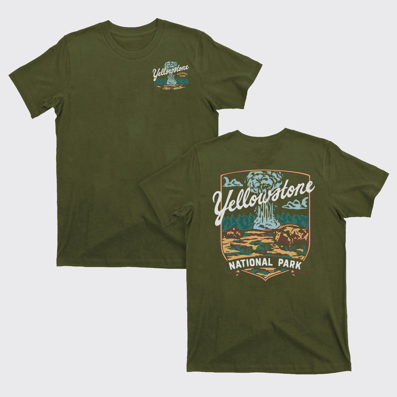 Yellowstone Vintage Illustration T-Shirts