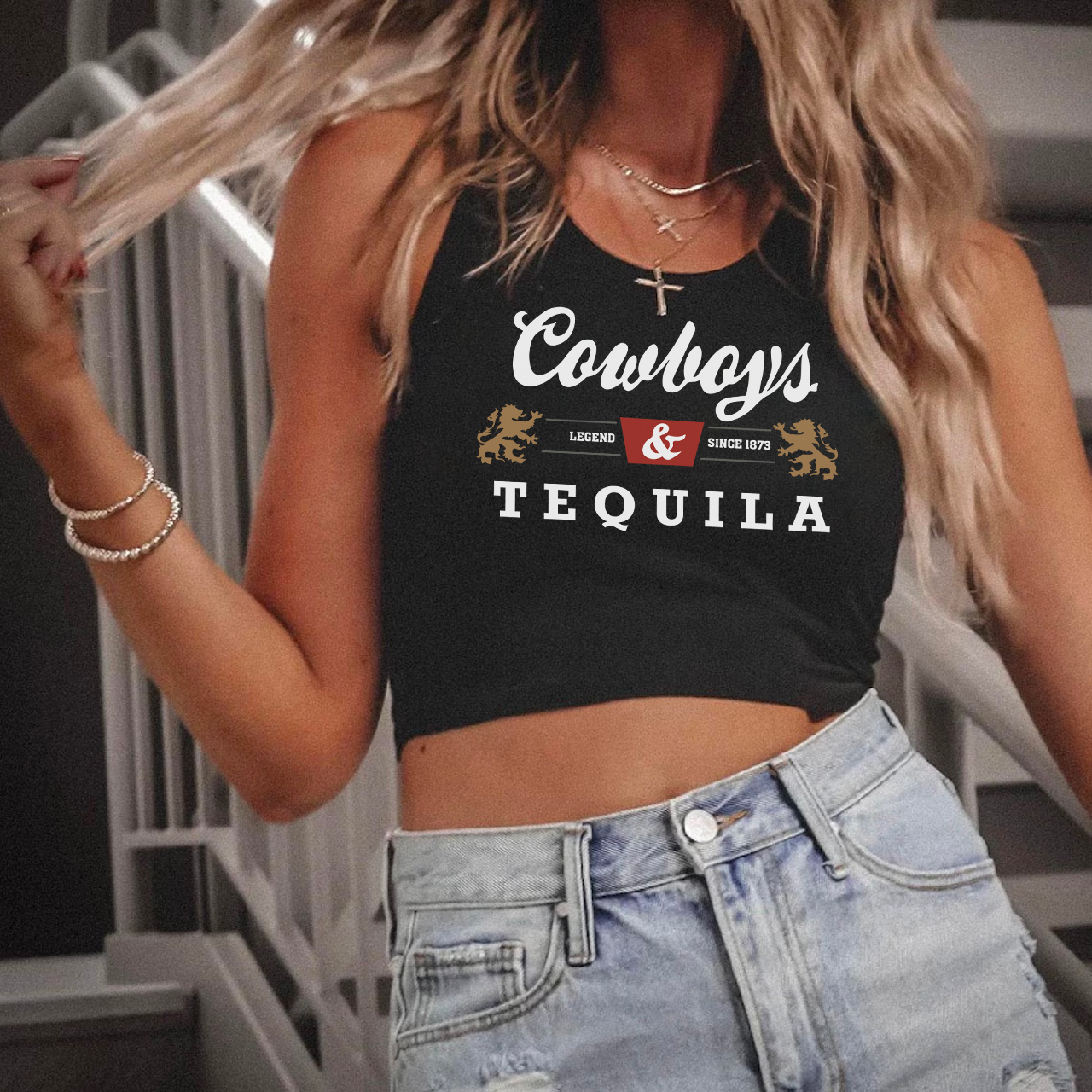 Cowboys And Tequila Tank Top