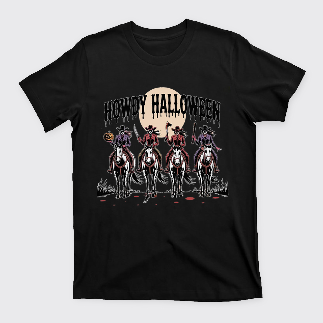 Cowgirl Riding Halloween T-Shirts