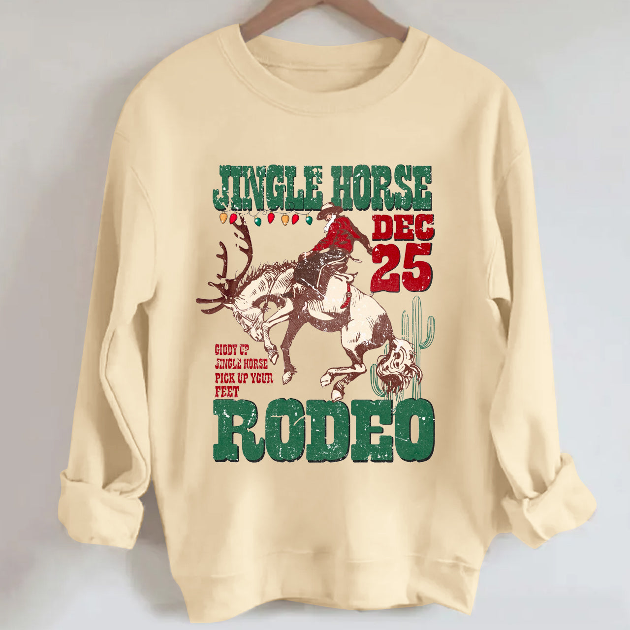 Jingle Cow Boy Christmas Highland Cow Sweatshirt