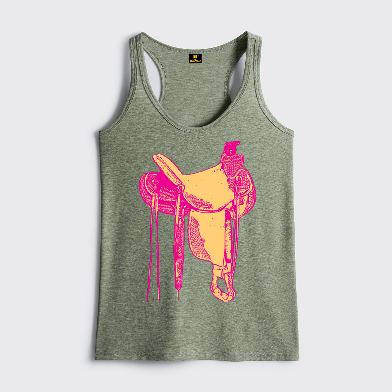 Western Pink Saddle Classic Tanks