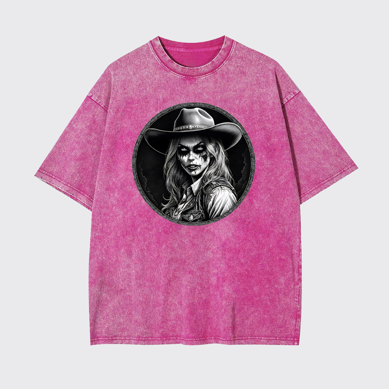 Halloween Undead Cowgirl Garment-dye Tees