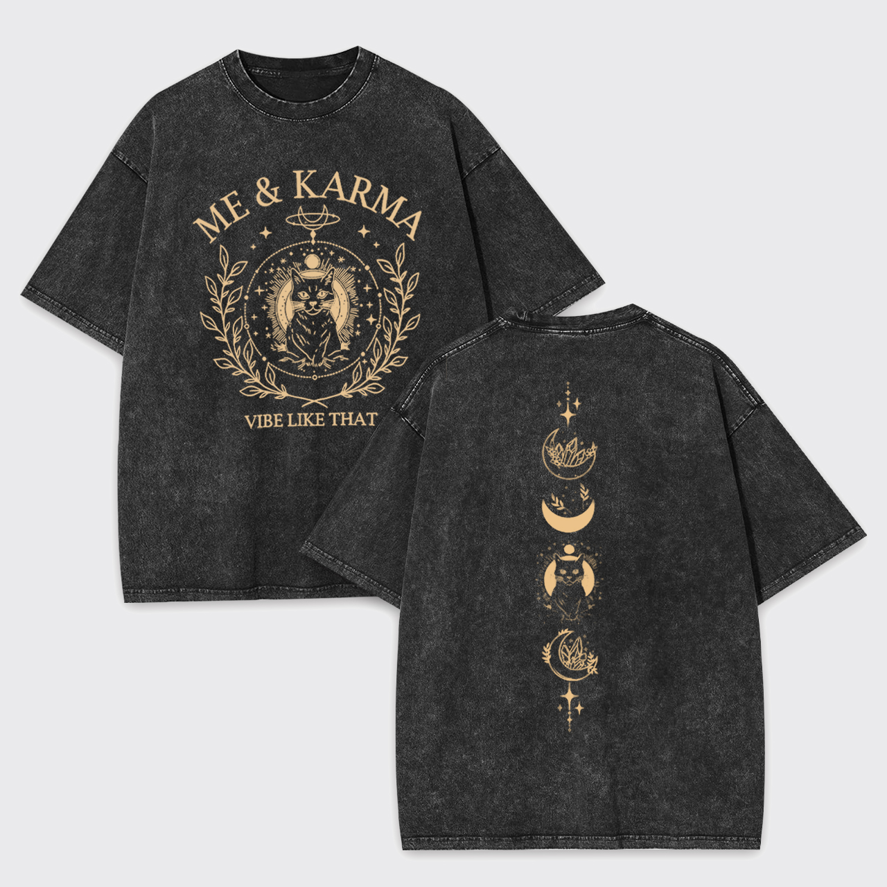 Music Black Cat Garment-dye Tees