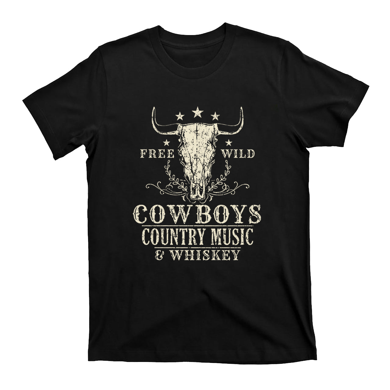 Free Wild Cowboy Whiskey T-Shirts