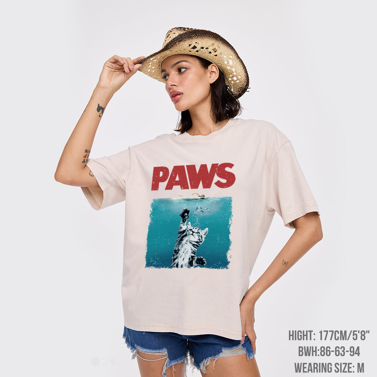Paws Kitten Jaws Garment-dye Tees