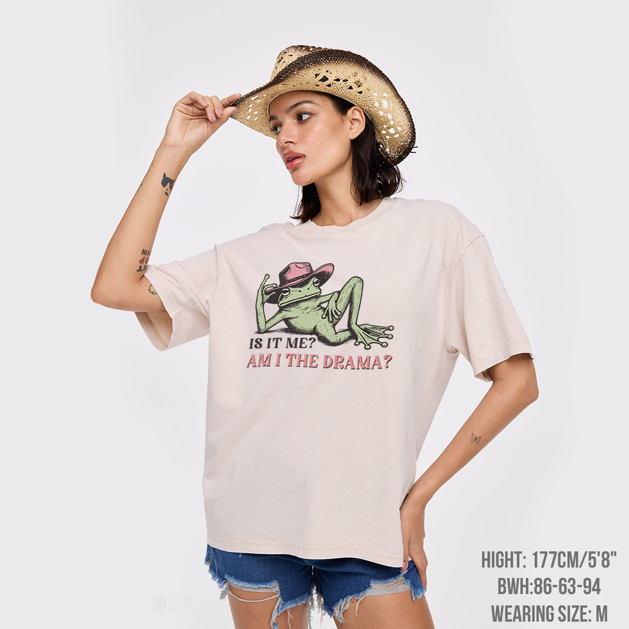 Funny Frog Am I The Drama?" Garment-dye Tees"