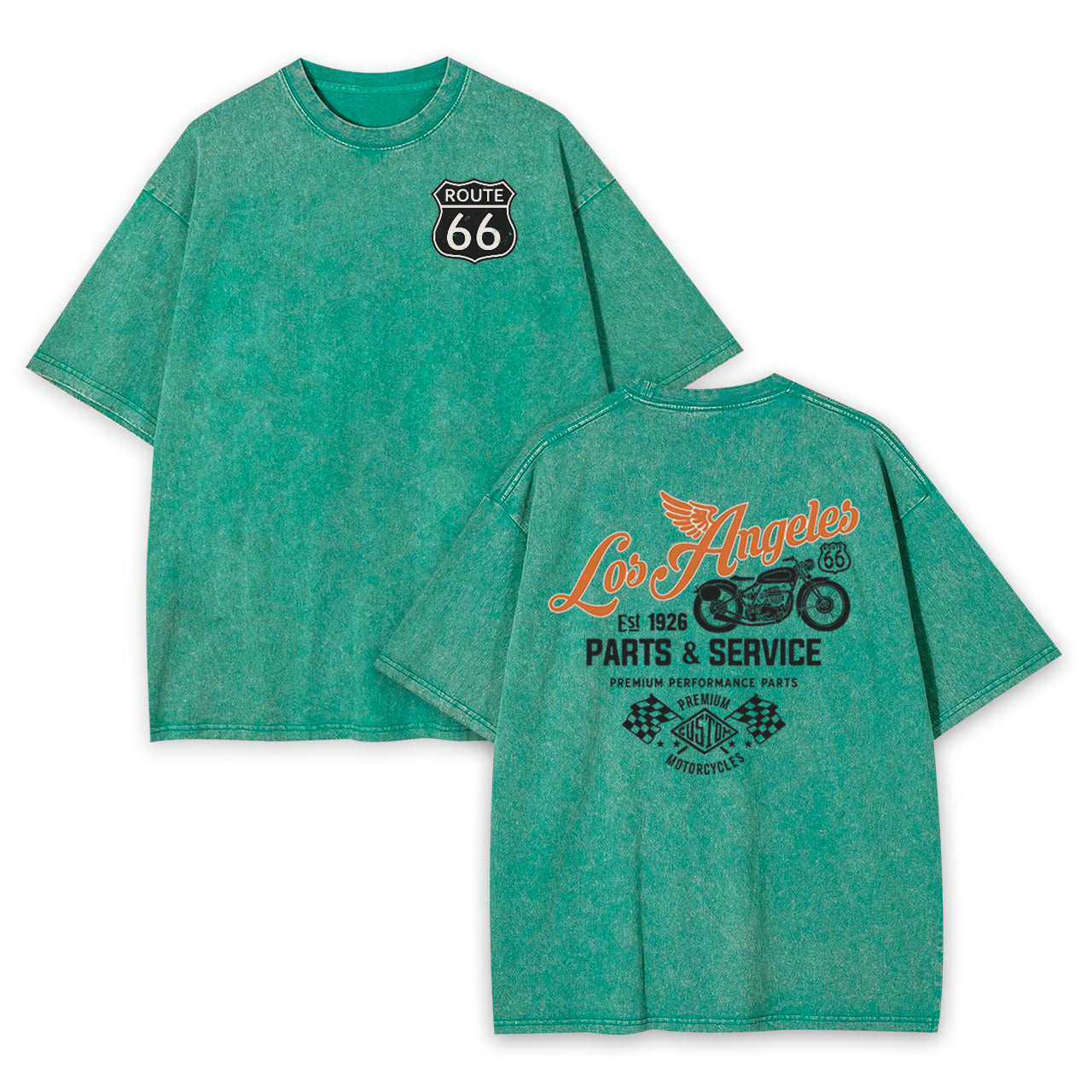 Route 66 Los Angeles Parts Garment-dye Tees