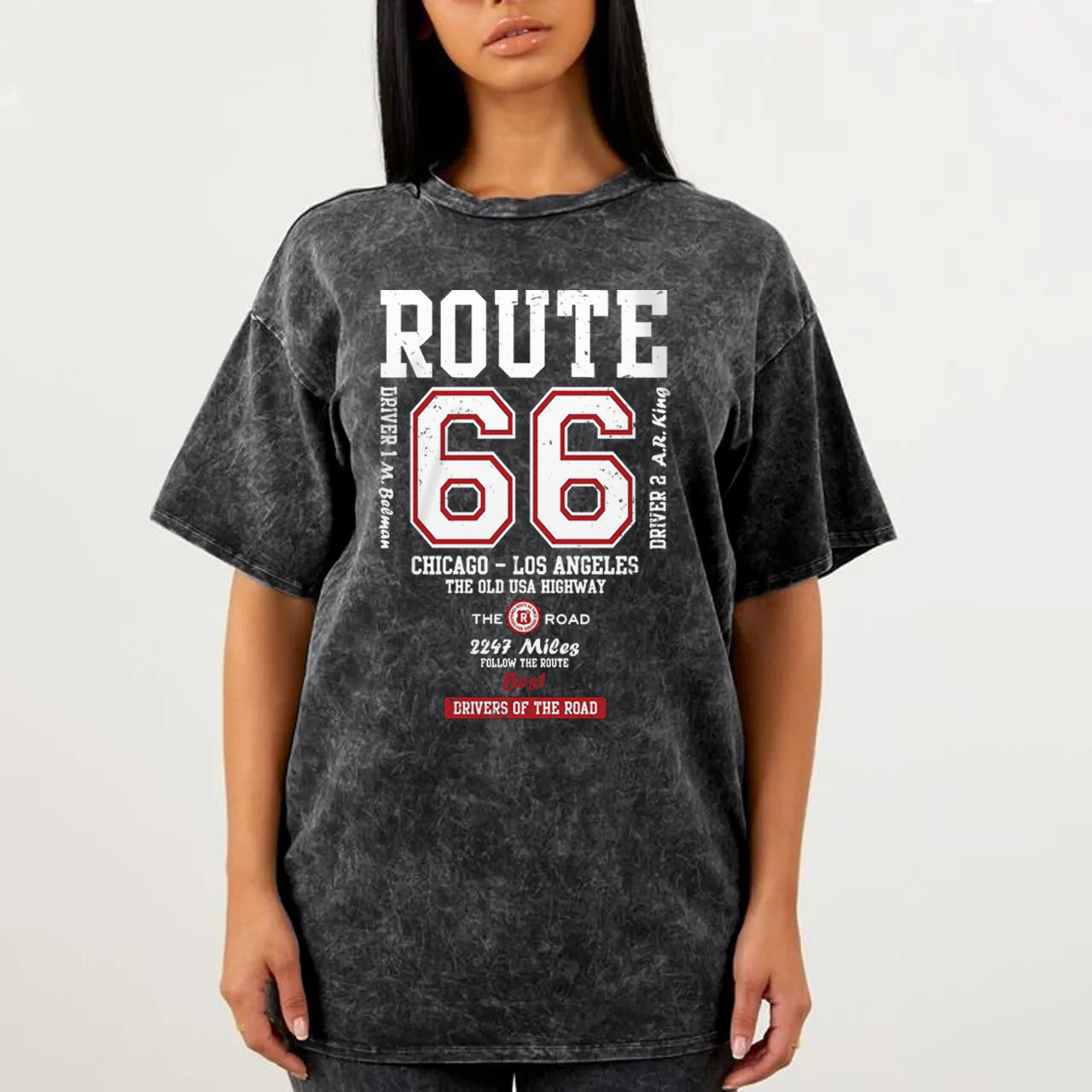 Route 66 The Old USA Highway Garment-dye Tees