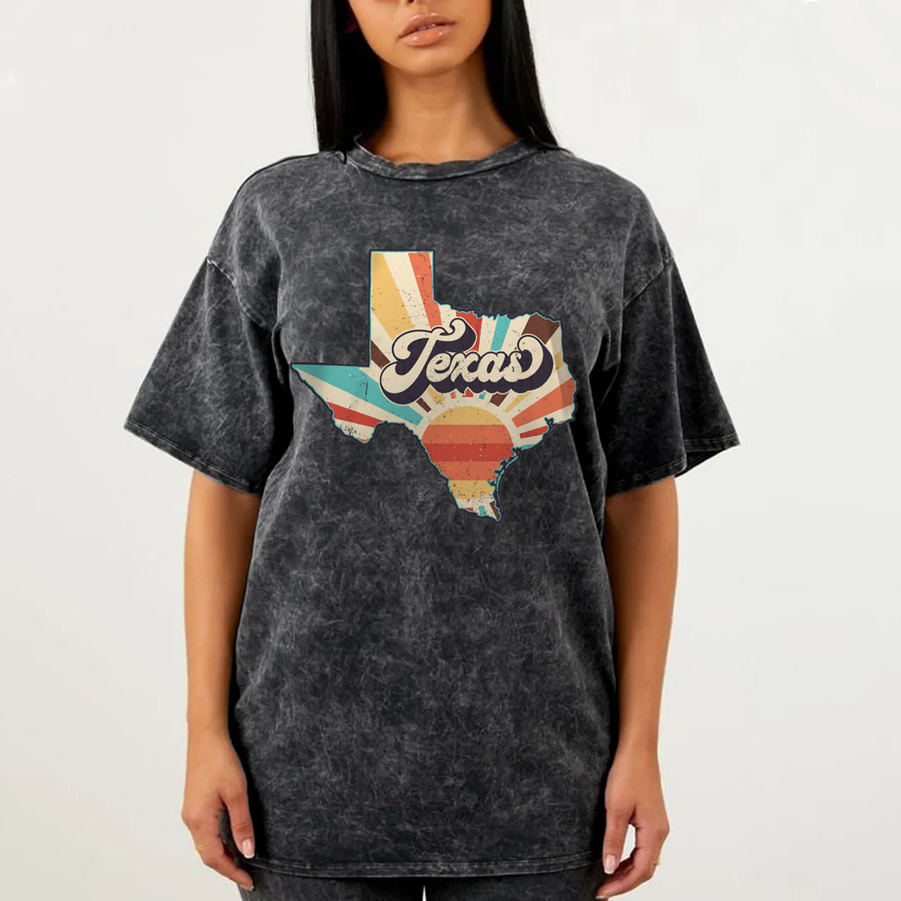 Retro Texas States Clipart Garment-dye Tees