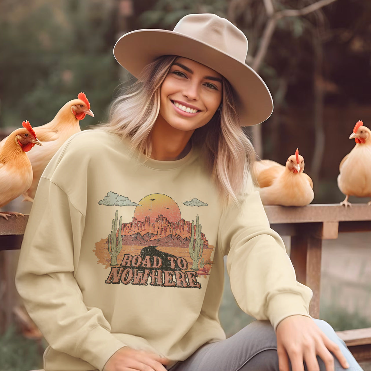 Desert Drifter Road To Nowhere Sweatshirt