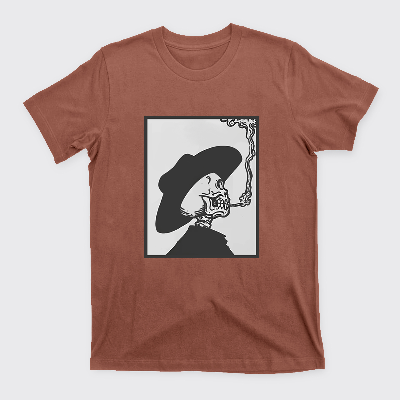 Smoking Cowboy Skeleton T-Shirts