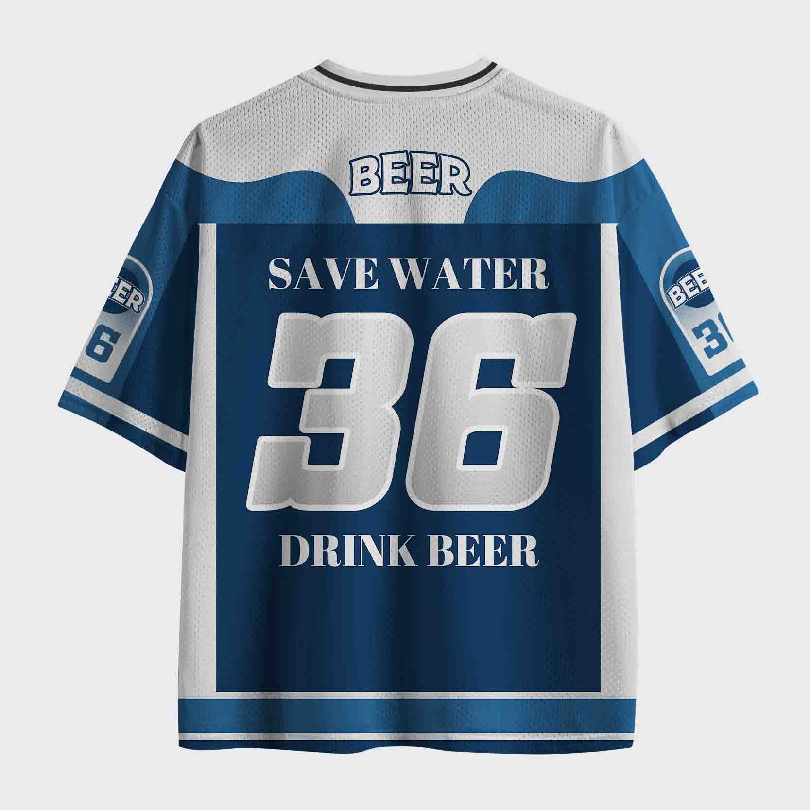 Personalized Save Water Drink Beer Mesh Jersey
