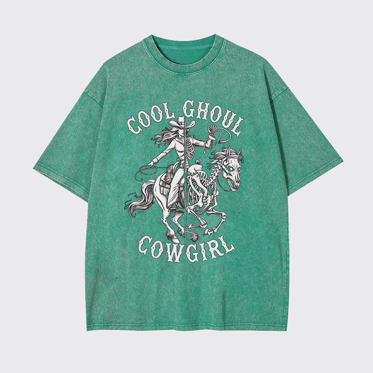 Halloween Cool Ghoul Cowgirl Garment-dye Tees