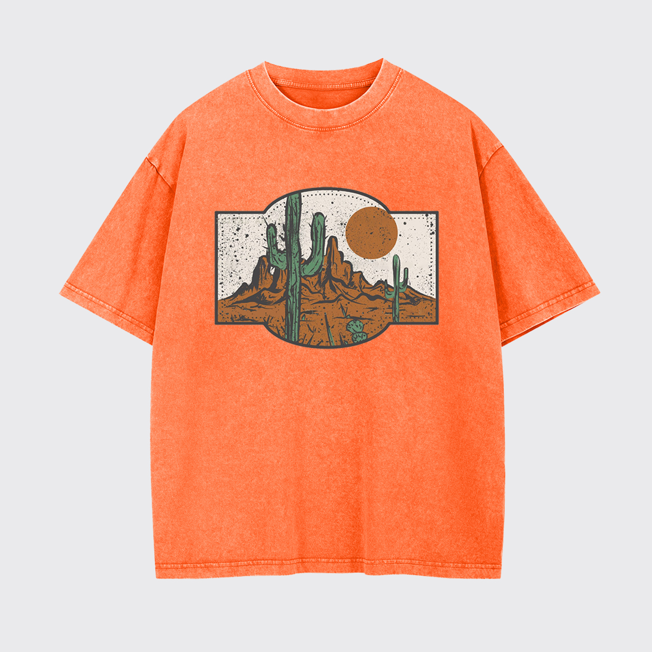Western Desert Sunset Cactus Garment-dye Tees