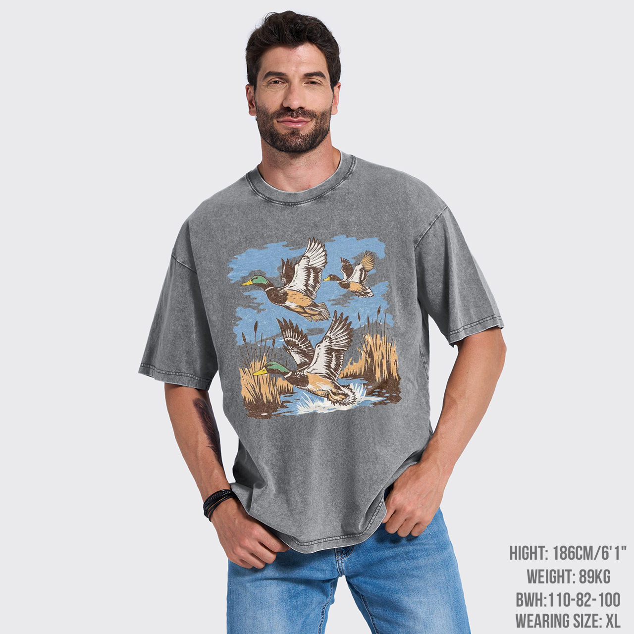 Vintage Nature Duck Hunting Garment-dye Tees