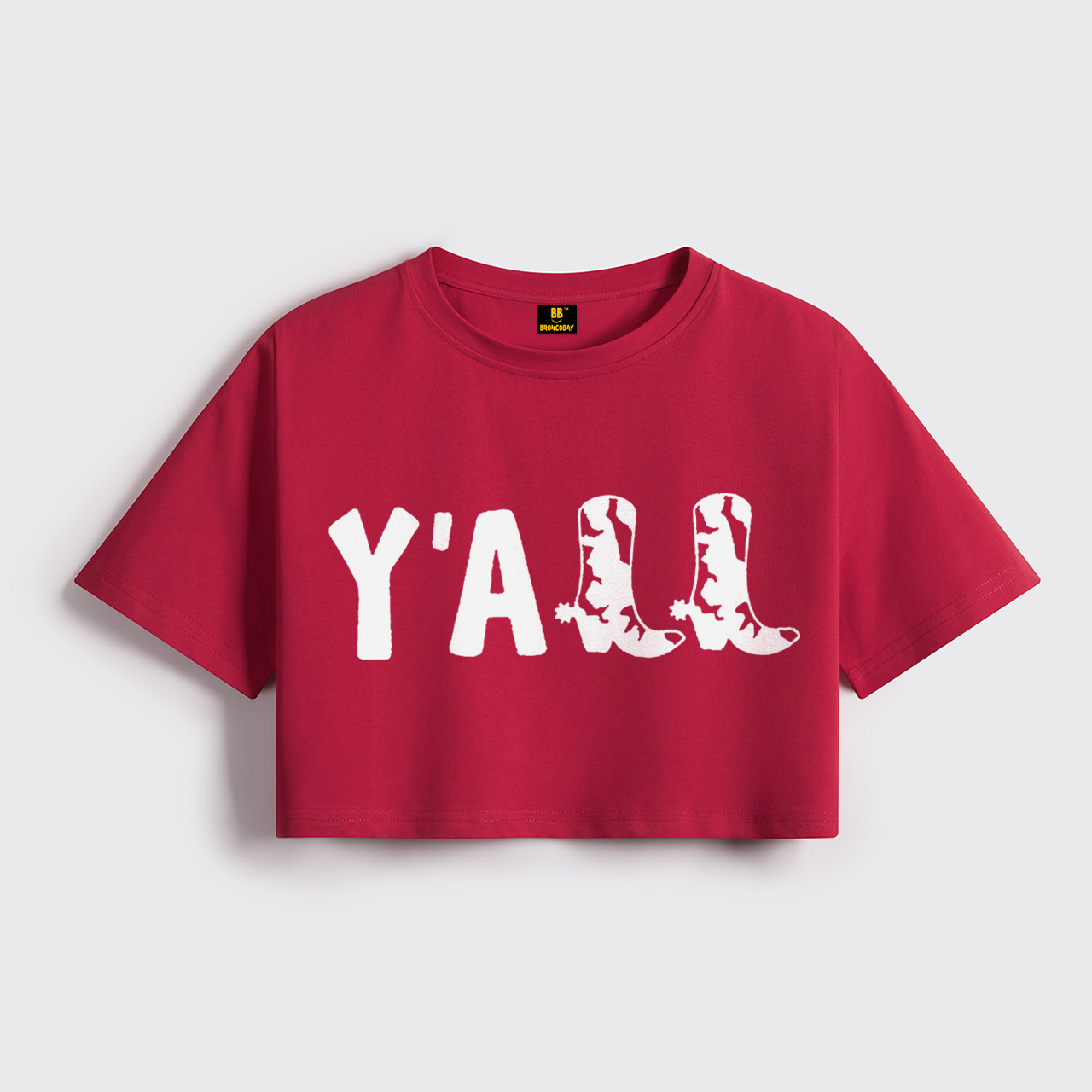 Y'all Boots Cropped Boxy Tee