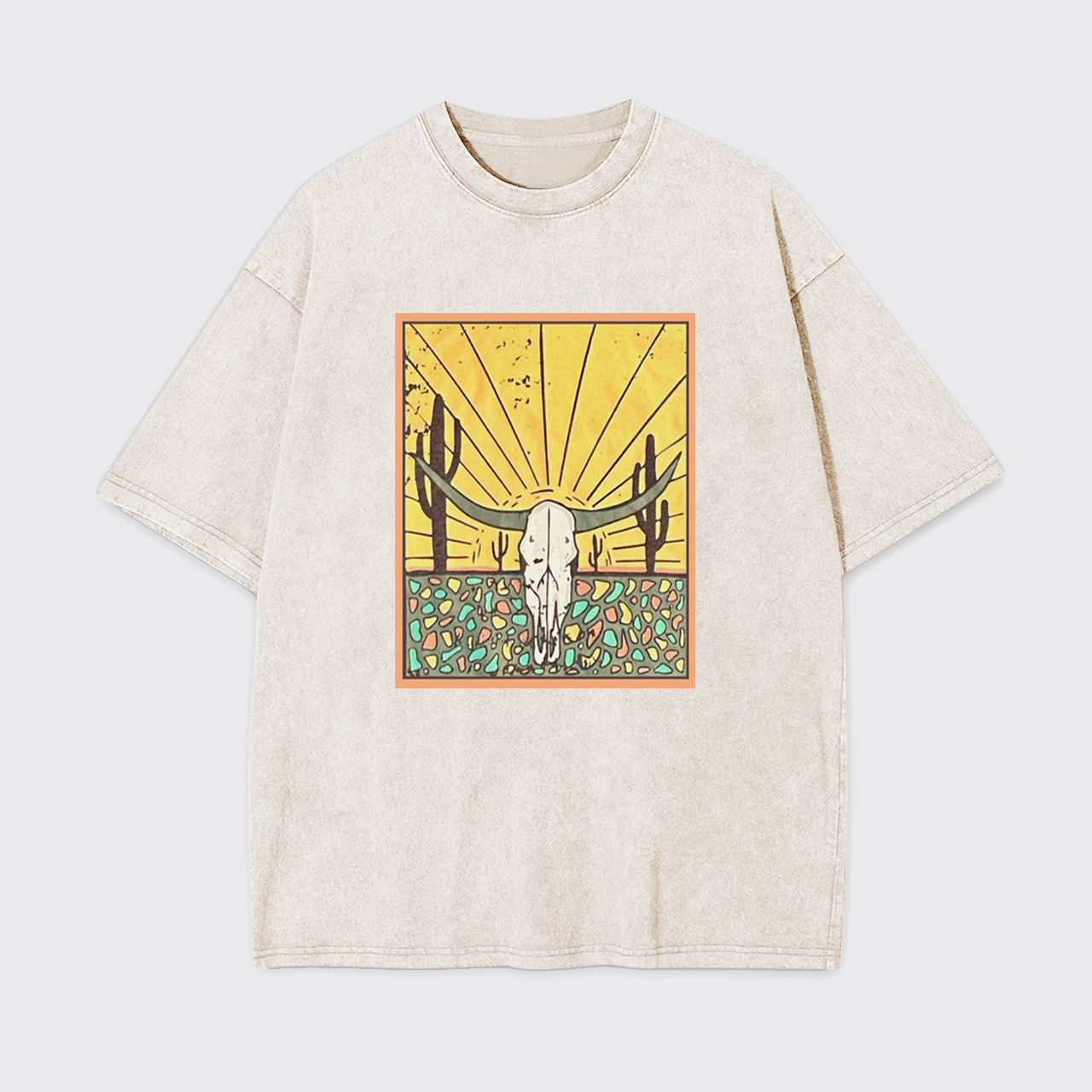 Wild Cow Skull Garment-dye Tees